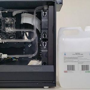 The inside of the case before the coolant!