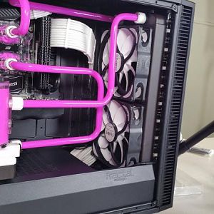 After the coolant has gone in!