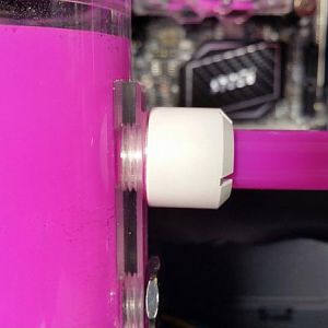 The reservoir after the coolant has gone in!