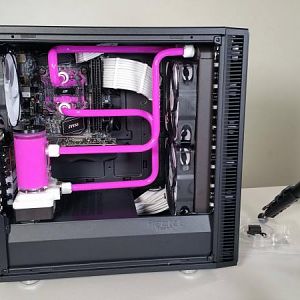 After the coolant has gone in!