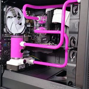 After the coolant has gone in!