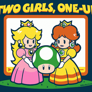 Two girls one up