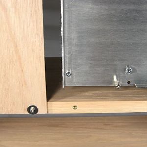 False back with threaded inserts and spacer