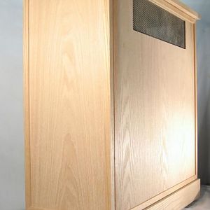 Wood PC case on wheels