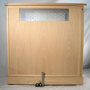 Wood PC case on wheels