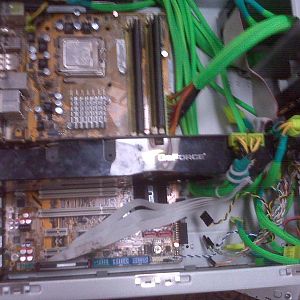 Inside of the old gaming computer.