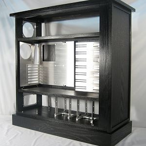 Black Wooden PC Case