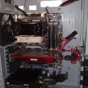 the cables from the front panel annoyingly don't have a hole to the back.