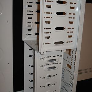 These bays are where the DVD drive and HDD will slide into, as well as the LCD display that will monitor the computers temperatures, fan speeds and no