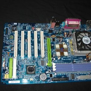 A closer look at the motherboard made by GIGABYTE.