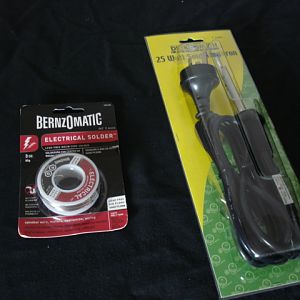 Solder and Soldering iorn.