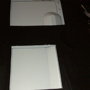 5 3 Marking the mobo tray through the panel windows