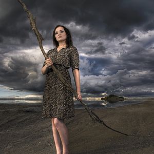 Girl And Cane by drakmin