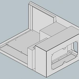 An isometric view of the front right side of my case design