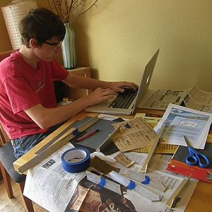 Pondering at my messy worktable