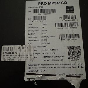 MSI 34" UltraWide Quad HD 100Hz Curved FreeSync HDR Monitor