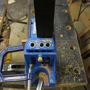 PocketHolesDrilledInFaceFrame